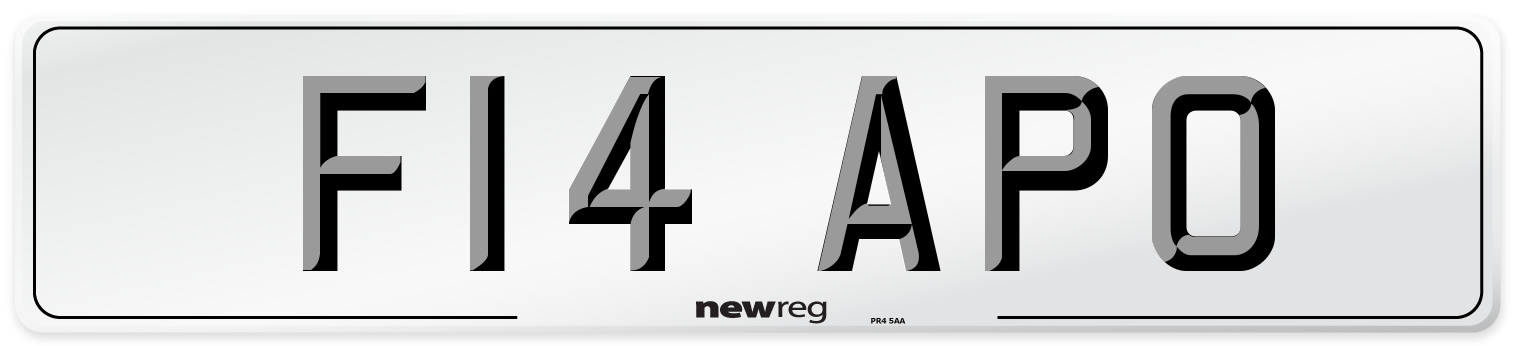 F14 APO Number Plate from New Reg